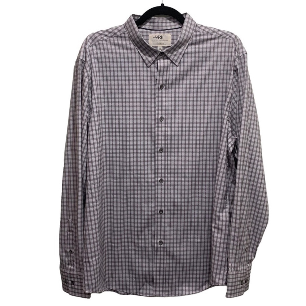 W.R.K Work Rest Karma Dress Shirt Grey Size XL